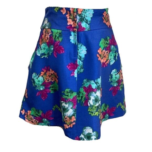 New! Anthropologie Maeve Floral Fit and Flare Floral Skirt Sz 2 - Picture 4 of 7